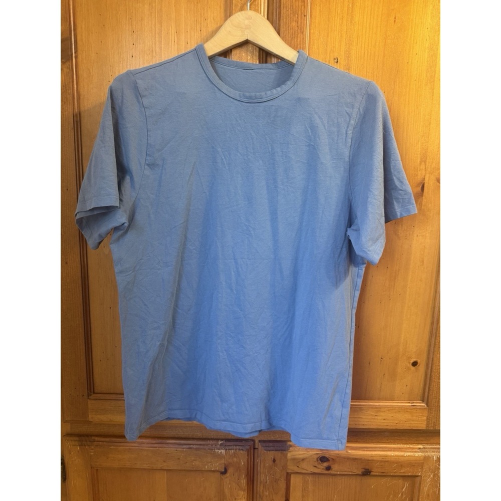 Lululemon Shirt Training Short Sleeve T Tee Yoga Crew Neck Blue Gym Run Men's M